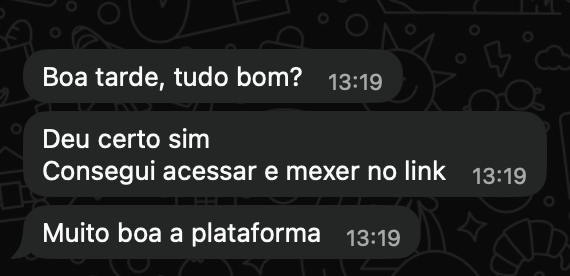 Print da conversa do Marcus sobre a Calculadora