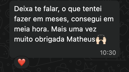 Print da conversa da Daniela sobre a Calculadora